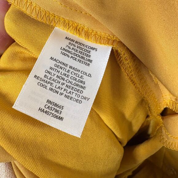 Halogen Plus Size 16 Belted Slim Ankle Paperbag Pants Yellow Mineral High Waist - Picture 10 of 10